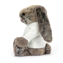 Bashful Cottontail Bunny With Personalised Cream Jumper -Baby Toy Store JUMPCBAS3BW 2