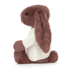 Bashful Fudge Bunny With Personalised Cream Jumper 6 Bashful Fudge Bunny With Personalised Cream Jumper -Baby Toy Store JUMPCBAS3FUD 2