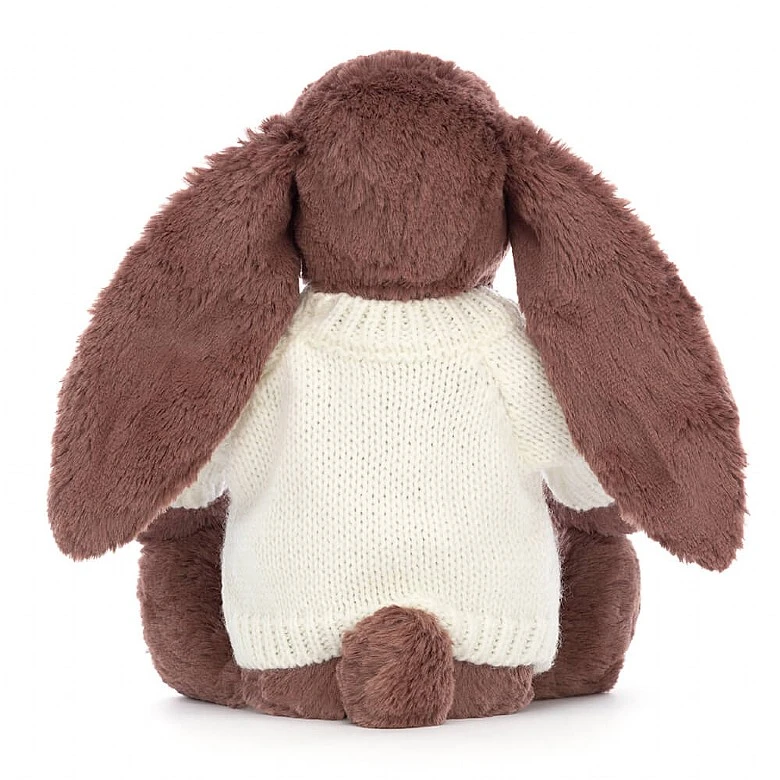 Bashful Fudge Bunny With Personalised Cream Jumper 4 Bashful Fudge Bunny With Personalised Cream Jumper - Image 4