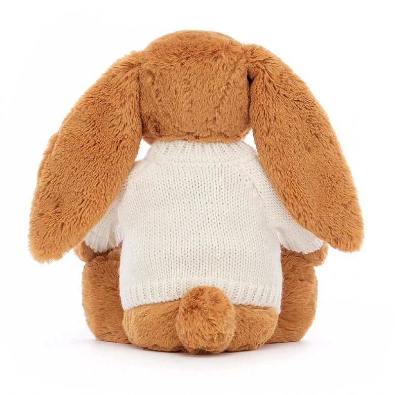 Bashful Golden Bunny With Personalised Cream Jumper 4 Bashful Golden Bunny With Personalised Cream Jumper - Image 4