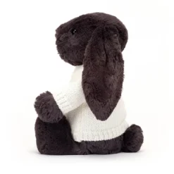 Bashful Inky Bunny With Personalised Cream Jumper -Baby Toy Store JUMPCBAS3INK 2