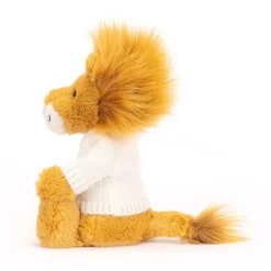 Bashful Lion With Personalised Cream Jumper -Baby Toy Store JUMPCBAS3LION 2