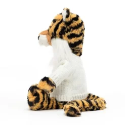 Bashful Tiger With Personalised Cream Jumper -Baby Toy Store JUMPCBAS3TIG 2
