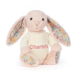 Blossom Blush Bunny With Personalised Cream Jumper