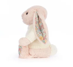 Blossom Blush Bunny With Personalised Cream Jumper -Baby Toy Store JUMPCBL3BLU 2