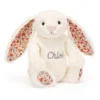 Blossom Cream Bunny With Personalised Cream Jumper