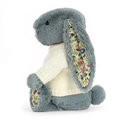 Blossom Dusky Blue With Personalised Cream Jumper -Baby Toy Store JUMPCBL3DUSK 2