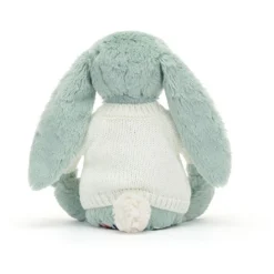 Blossom Sage Bunny With Personalised Cream Jumper -Baby Toy Store JUMPCBL3SG 3
