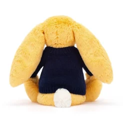 Bashful Sunshine Bunny With Personalised Navy Jumper -Baby Toy Store JUMPNBAS3BSU 2