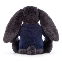 Bashful Inky Bunny With Personalised Navy Jumper 6 Bashful Inky Bunny With Personalised Navy Jumper -Baby Toy Store JUMPNBAS3INK 2