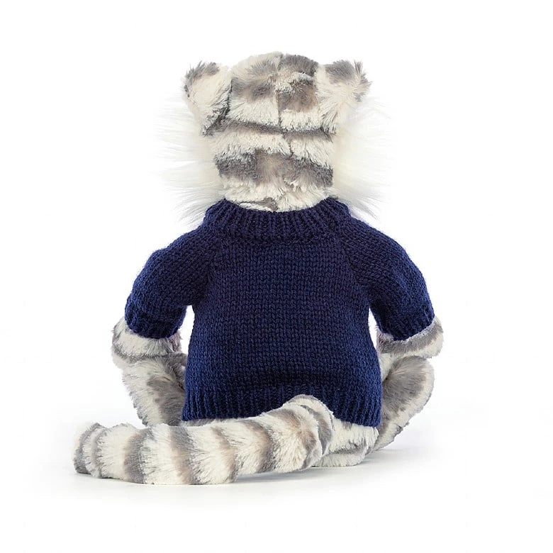 Bashful Snow Tiger With Personalised Navy Jumper 3 Bashful Snow Tiger With Personalised Navy Jumper - Image 3