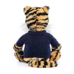 Bashful Tiger With Personalised Navy Jumper 6 Bashful Tiger With Personalised Navy Jumper -Baby Toy Store JUMPNBAS3TIG 2