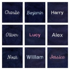 Bashful Pink Bunny With Personalised Navy Jumper 7 Bashful Pink Bunny With Personalised Navy Jumper -Baby Toy Store JUMPNBAS4BP 3