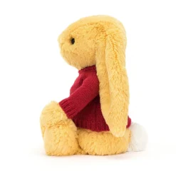 Bashful Sunshine Bunny With Personalised Red Jumper -Baby Toy Store JUMPRBAS3BSU 2