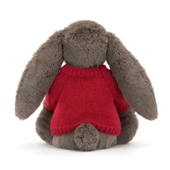Bashful Truffle Bunny With Personalised Red Jumper 8 Bashful Truffle Bunny With Personalised Red Jumper -Baby Toy Store JUMPRBAS3BTR 3