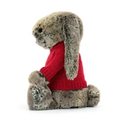 Bashful Cottontail Bunny With Personalised Red Jumper 7 Bashful Cottontail Bunny With Personalised Red Jumper -Baby Toy Store JUMPRBAS3BW 2