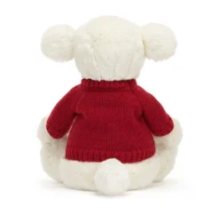 Bashful Lamb With Personalied Red Jumper -Baby Toy Store JUMPRBAS3LUS 3