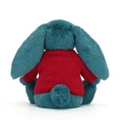 Bashful Mineral Blue Bunny With Personalised Red Jumper 8 Bashful Mineral Blue Bunny With Personalised Red Jumper -Baby Toy Store JUMPRBAS3MBB 3