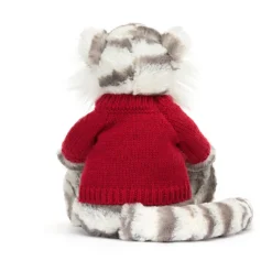 Bashful Snow Tiger With Personalised Red Jumper 8 Bashful Snow Tiger With Personalised Red Jumper -Baby Toy Store JUMPRBAS3SNT 3