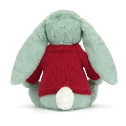 Blossom Sage Bunny With Personalised Red Jumper 8 Blossom Sage Bunny With Personalised Red Jumper -Baby Toy Store JUMPRBL3SG 3