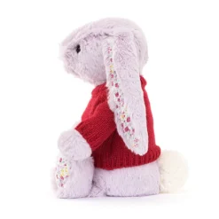 Blossom Jasmine Bunny With Personalised Red Jumper -Baby Toy Store JUMPRBL4BNL 2