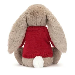Blossom Bea Beige Bunny With Personalised Red Jumper -Baby Toy Store JUMPRBLN3BB 3
