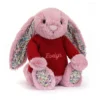 Blossom Tulip Bunny With Personalised Red Jumper