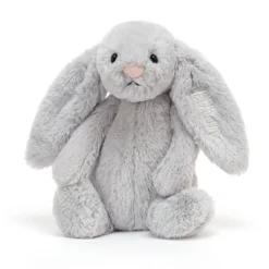 Personalised Bashful Silver Bunny Medium