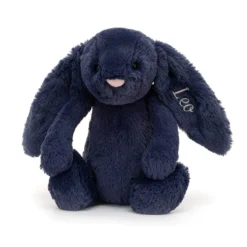 Personalised Bashful Navy Bunny Medium