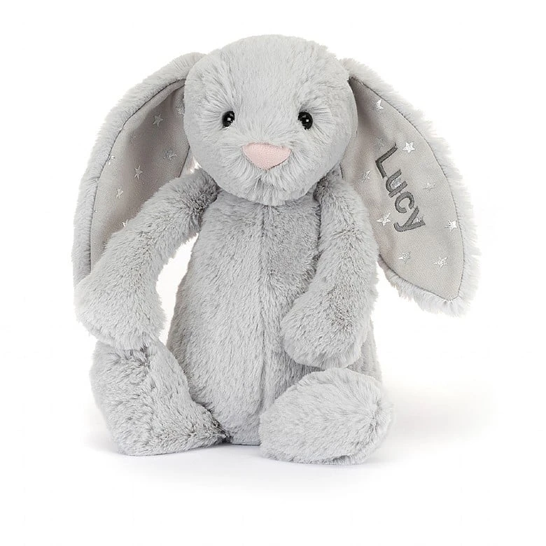 Personalised Bashful Shimmer Bunny Medium 1 Personalised Bashful Shimmer Bunny Medium