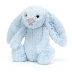 Personalised Bashful Blue Bunny Medium